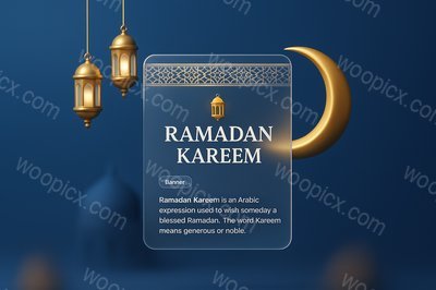 Elegant Ramadan Kareem Background Design for Greeting Cards