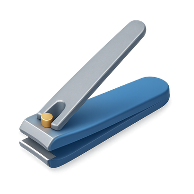 Stylish 3D Nail Clippers Icon in Isometric View