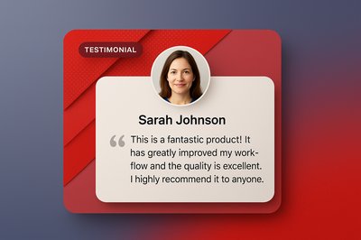 Dynamic 3D Testimonial Block with Modern Design