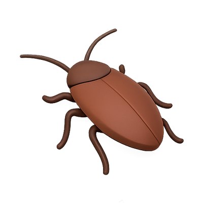 3D Cartoon Cockroach Illustration