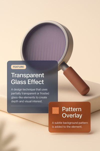 Elegant Web Design with Transparent Glass Effect