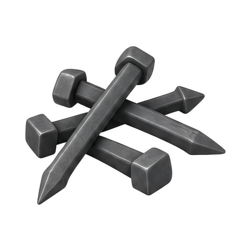 pile of forged nails