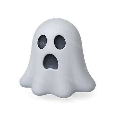 Cute Cartoon Ghost Emoji Icon