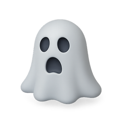 Cute Cartoon Ghost Emoji Icon