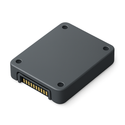 3D Isometric Solid State Drive Icon Design