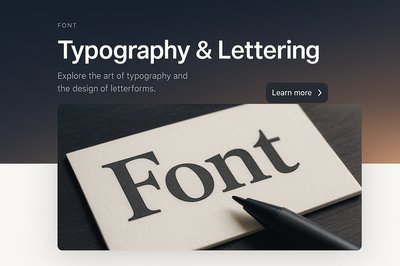 Stylish Web Design Featuring Typography & Lettering