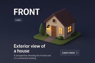 3D Realistic Scene of a House from a High Perspective