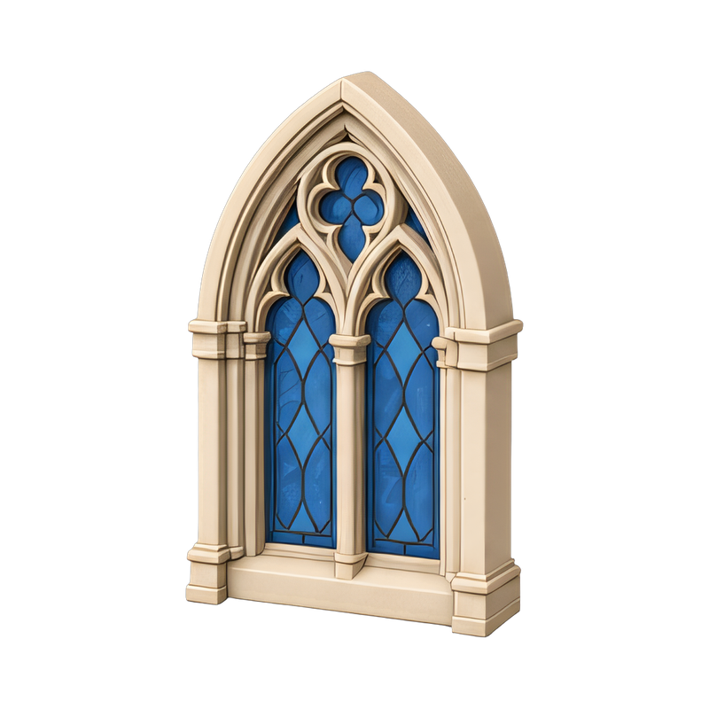 Gothic pointed arch window