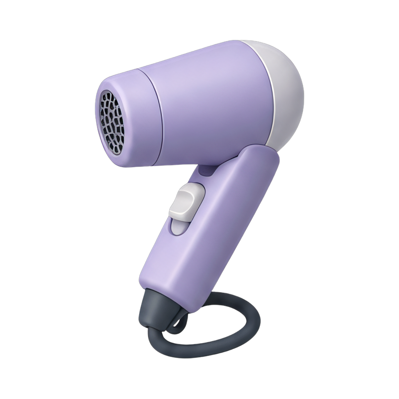 compact folding hairdryer