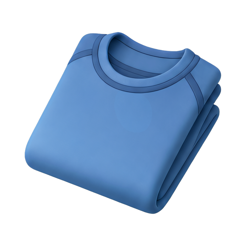 folded base layer garment