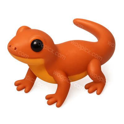 3D Orange-Bellied Newt Icon in Isometric View