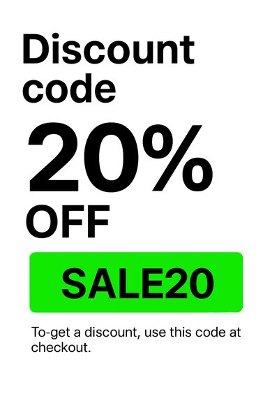 Promotional Discount Offer with Bold Typography