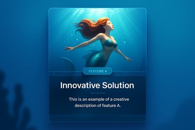 Stunning Mermaid Swimming Underwater with Light Reflection