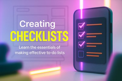 Vibrant LinkedIn Carousel on Creating Checklists