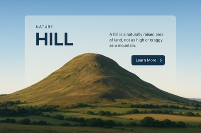 Stylish Web Page Design Featuring a Hill Theme