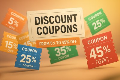 Dynamic Discount Coupons Display with Varying Discounts