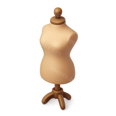 Stylish 3D Mannequin Icon with Isometric View