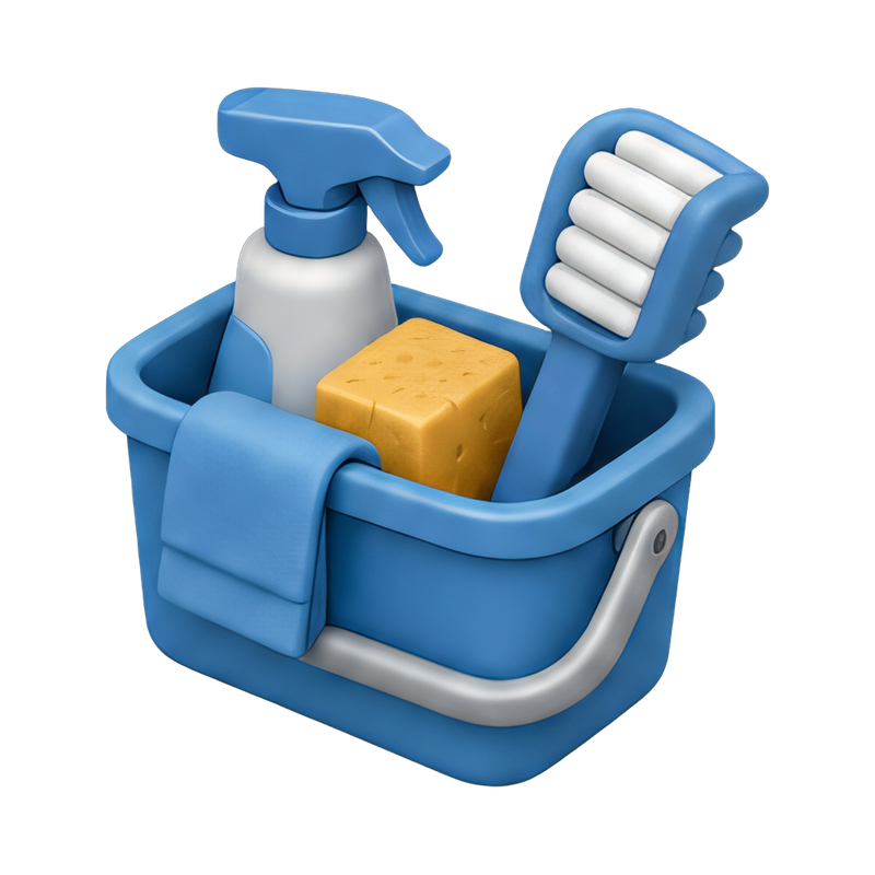 Robot cleaning caddy with tools