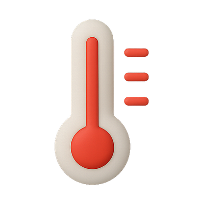 Stylized Thermometer Icon with Modern Design