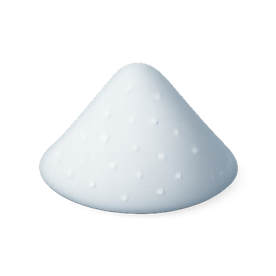 Minimalist White Cone-Shaped Object with Texture