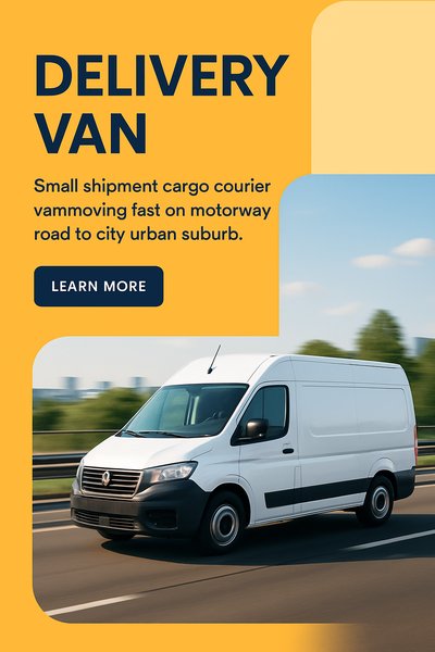 Modern Delivery Van on Motorway - Fast Courier Service