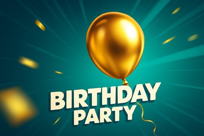 Vibrant Gold Helium Balloon for Birthday Celebrations