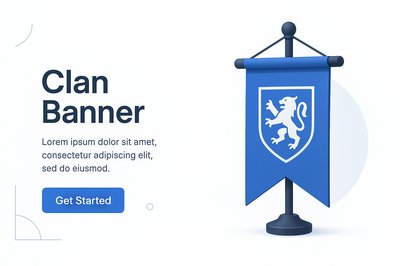 Professional Clan Banner Design for Landing Page
