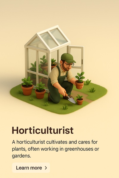 Horticulturist Tending to Plants in a Greenhouse