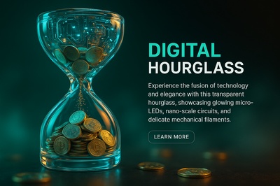Digital Hourglass Blending Technology and Elegance