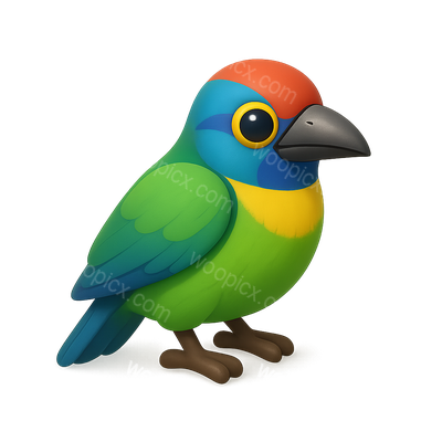 Colorful Cartoon Bird Illustration