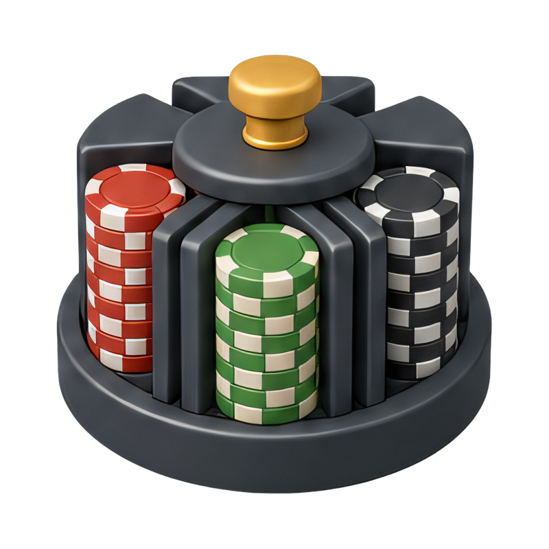 Elegant poker chip rack display