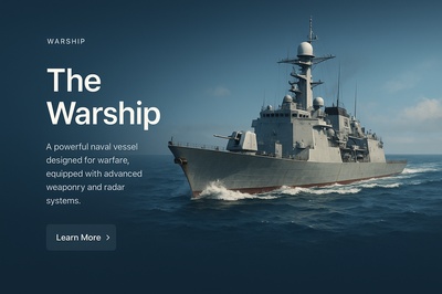 Stylish Warship Design for Web Page