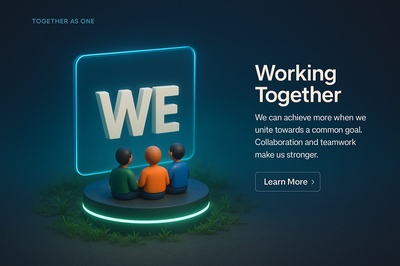 3D Scene of Unity and Collaboration in a Dark Environment