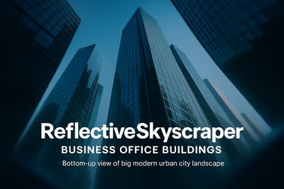 Reflective Skyscrapers in Modern Urban Landscape