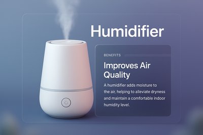 Stylish Humidifier Design with Integrated Text Blocks