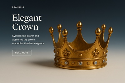 Elegant Crown Design for Branding Purposes