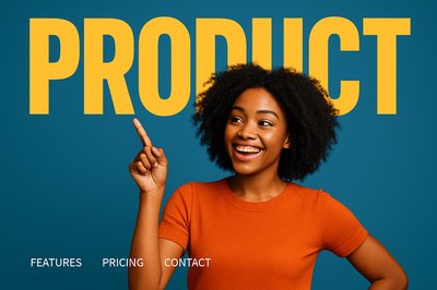 Powerful Smile of a Young Woman Promoting a Product