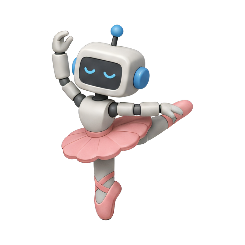 robot ballet dancer on toes
