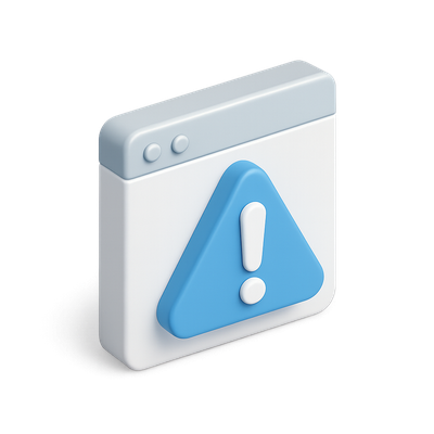3D Page Not Found Error Icon in Isometric View