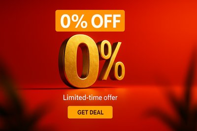 Promotional Banner Featuring 0% Off Limited-Time Offer