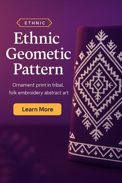 Ethnic Geometric Pattern Design for Textiles and Art