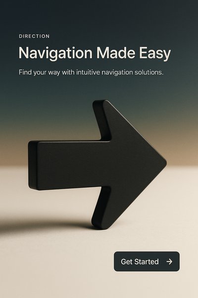 Stylish Direction Arrow Icon for Navigation