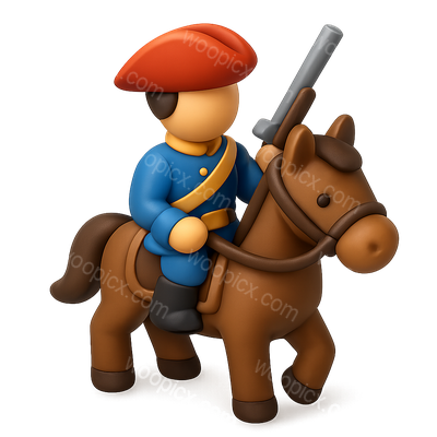 3D Dragoon Infantry Icon in Isometric View