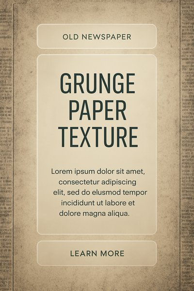 Vintage News Aesthetic with Grunge Paper Texture