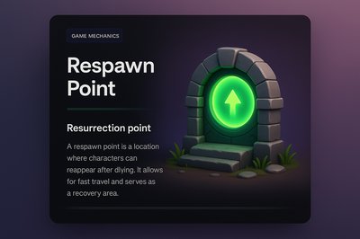 3D Respawn Point Icon for Game Mechanics