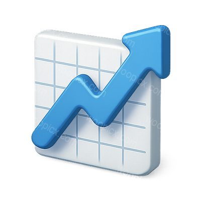 Stylized Graph Icon Representing Growth