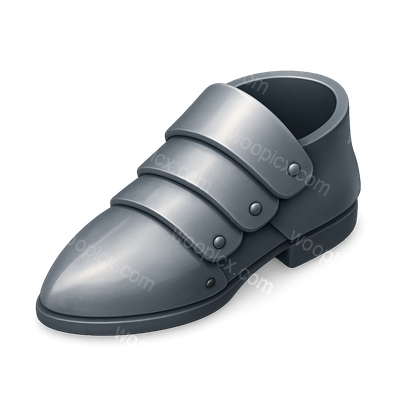 Stylish 3D Gray Shoe Icon with Straps