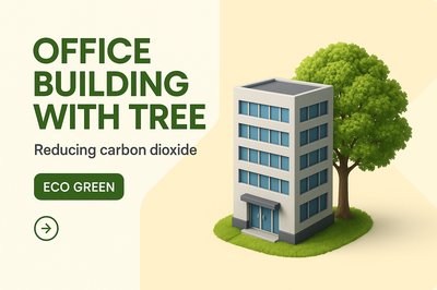 Eco-Friendly Office Design Featuring Tree for Carbon Reduction