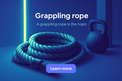 Illuminated Grappling Rope Composition in Shadow