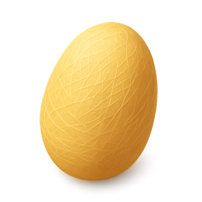 Golden Egg with Intricate Texture and Lighting